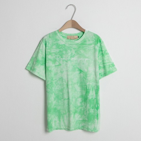 2023년 가성비 최고 타이다이티셔츠 - NAIN 여성용 레터링 타이다이 티셔츠 T-6420