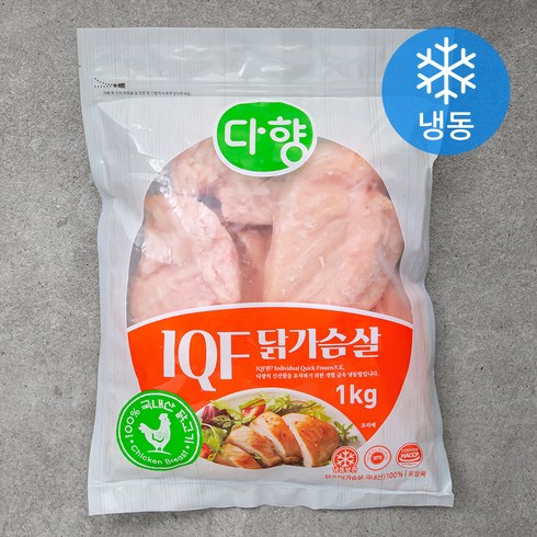 2023년 가성비 최고 냉동닭가슴살 - 다향 IQF 닭가슴살 (냉동), 1kg, 1개