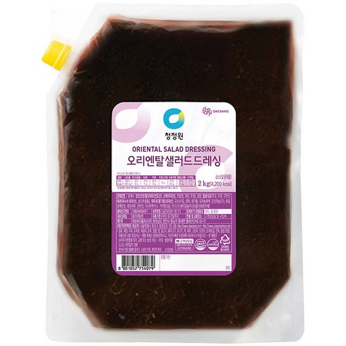 오리엔탈드레싱 - 대상 청정원 오리엔탈 샐러드 드레싱, 1개, 2kg
