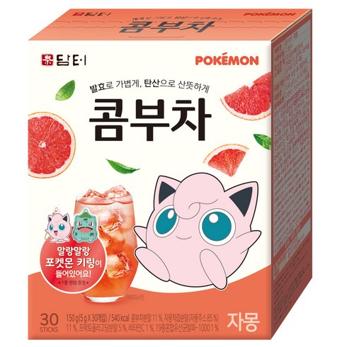 담터콤부차 - 담터 포켓몬 콤부차 자몽, 5g, 30개입, 1개