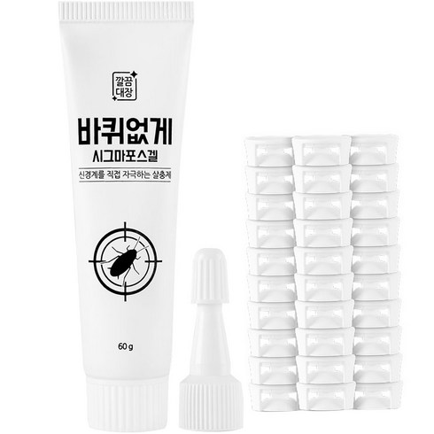 깔끔대장 바퀴없게 60g + 노즐뚜껑 + 원터치 캡 30p 세트, 1세트