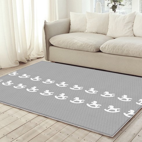 프로비 양면 놀이방매트, 목마 + 리틀세모