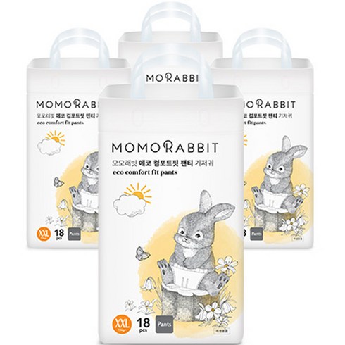 모모래빗 에코컴포트핏 팬티기저귀 유아용, 점보형(2XL), 72매