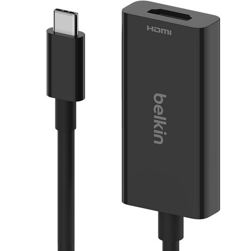 AVC013btBK - 벨킨 USB C타입-HDMI 2.1 어댑터 HDR HDCP 2.2 4K 8K AVC013bt, 1개, 블랙(AVC013btBK)