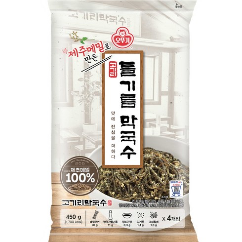 오뚜기 제주메밀로 만든 고기리 들기름막국수 4p, 450g, 1개