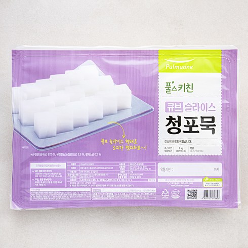 풀스키친 큐브슬라이스청포묵, 1팩, 2kg