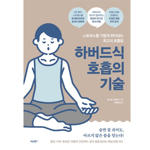 호흡의기술 - 하버드식 호흡의 기술:스트레스를 가볍게 뛰어넘는 최고의 호흡법, 네고로 히데유키, 비타북스
