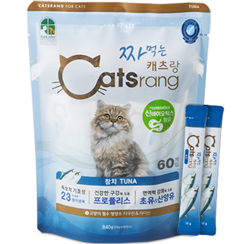짜먹는캐츠랑 고양이 간식 14g x 60p, 1개, 참치