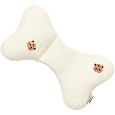 맘스네이처 신생아 100수 누빔자수 아기 목베개 나비쿠션 베니, 혼합색상