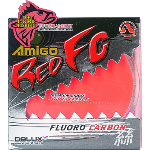 2023년 가성비 최고 카본라인 - 아미고 레드 FC 카본 민물 낚시 원줄 3호
