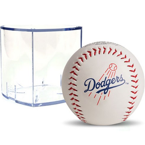 롤링스 MLB 어센틱 로고볼 LA 다저스 + 볼케이스 큐브 RBOF2, 1세트