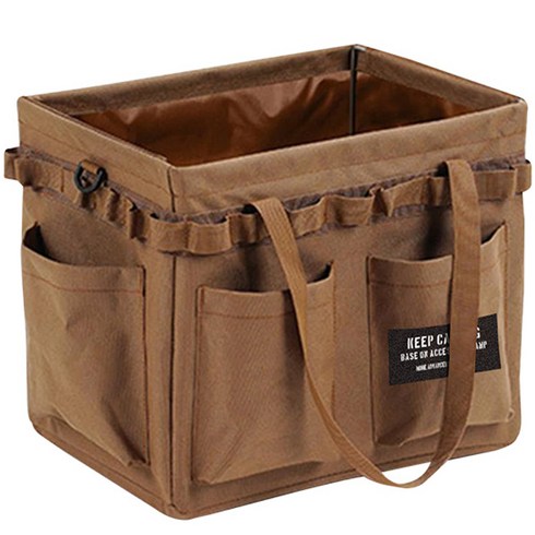 2023년 가성비 최고 캠핑수납가방 - KEEP 캠핑 사각 멀티 포켓 다용도 가방, 탄, 1단