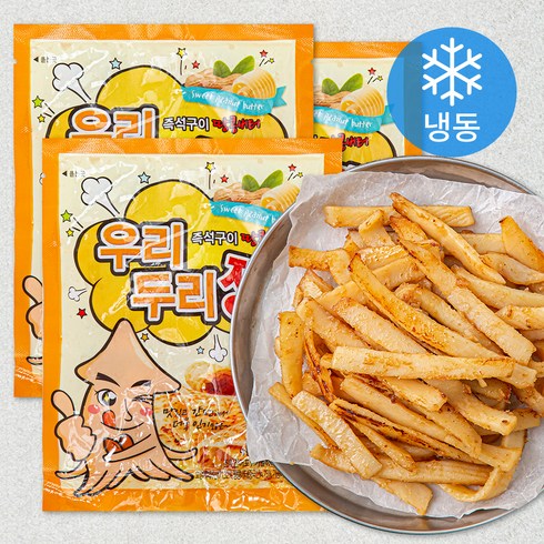 버터구이오징어 - 우리두리짱 몸이랑 즉석 땅콩버터 오징어 (냉동), 80g, 3개