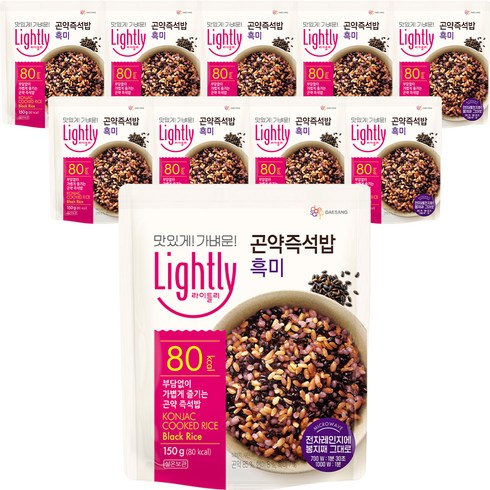 라이틀리 곤약즉석밥 흑미, 150g, 10개