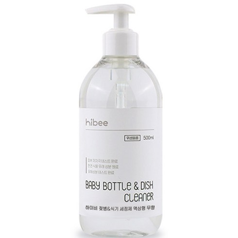 하이비 젖병 식기세정제 액상 용기 무향, 1개, 500ml