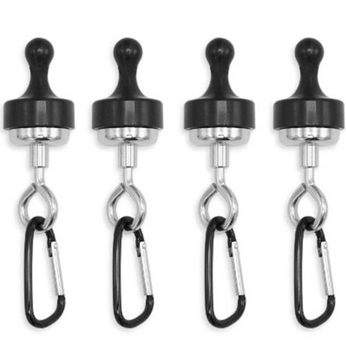 2023년 가성비 최고 캠핑등산고리 - 해강코퍼레이션 캠핑 자석 카라비너 4p, 혼합색상