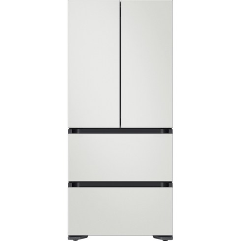 삼성전자 BESPOKE 김치플러스 4도어 프리스탠딩 냉장고 490L 방문설치, 코타 화이트, RQ49C940201