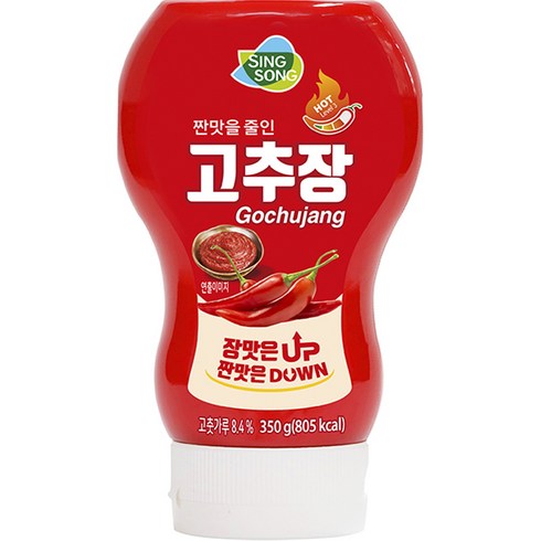 튜브고추장 - 신송 짠맛을 줄인 고추장, 1개, 350g