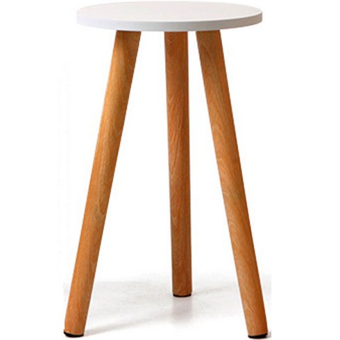 아침향기 플로라 화분 스탠드, 화이트 + 우드