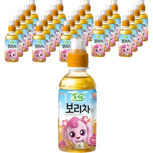 웅진 아동용 캐치 티니핑 유기농 보리차, 200ml, 24개