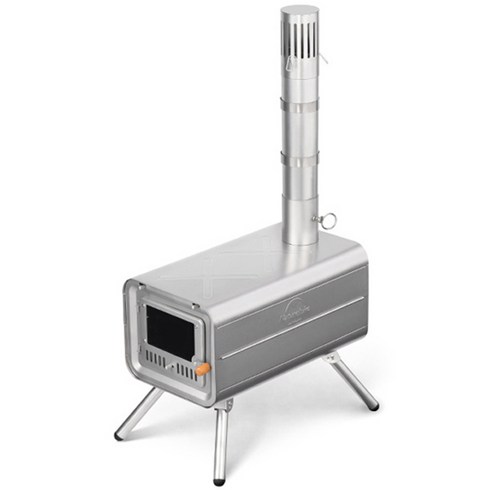 2023년 가성비 최고 네이처하이크화목난로 - 네이처하이크 티타늄 화목 캠핑용 난로, 실버, 1개