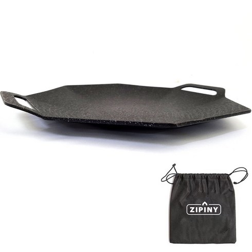 지피니 초경량 팔각 그리들 인덕션겸용 33.5cm, 블랙, 1개