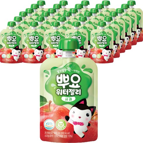 팔도 뿌요 워터젤리 사과, 120ml, 40개