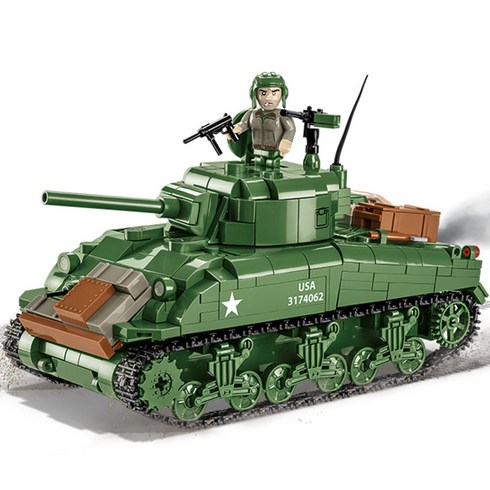 COBI 탱크 COH SHERMAN M4 A1 레고호환블럭 3044, 혼합색상