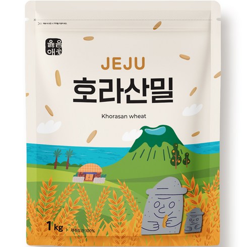 호라산밀 - 옳음애 제주 호라산 밀, 1kg, 1개