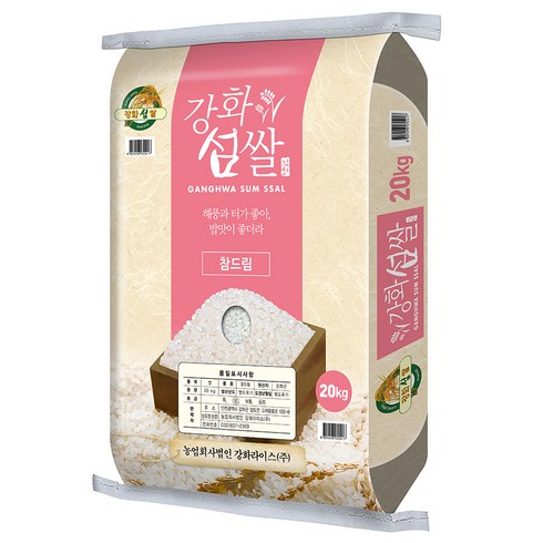 강화섬쌀 참드림 쌀, 20kg, 1개