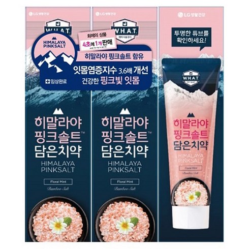 밤부솔트 히말라야 핑크솔트 담은 치약 플로럴, 3개, 100g