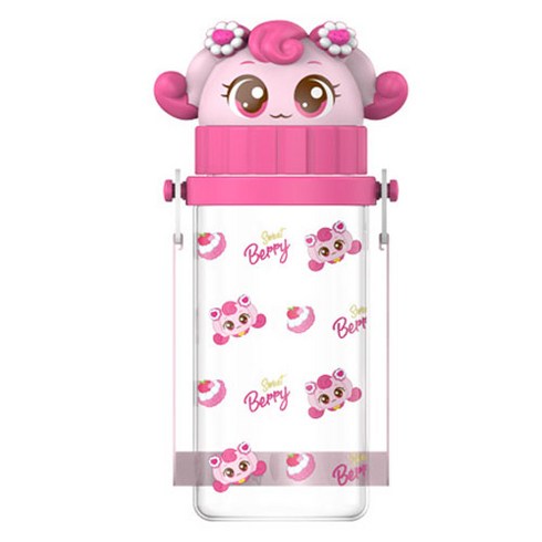 르번 새콤달콤 캐치티니핑 입체빨대 스트랩 물통, 하츄핑, 350ml, 1개