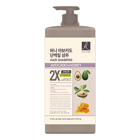 엘라스틴 허니 아보카도 2X 단백질 샴푸 플로럴 넛트향, 1100ml, 1개