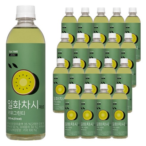 일화차시 제로 키위그린티, 500ml, 20개