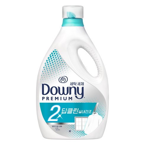 다우니 프리미엄 2X 딥클린 실내건조 액체형 세탁세제 본품, 2.7L, 1개
