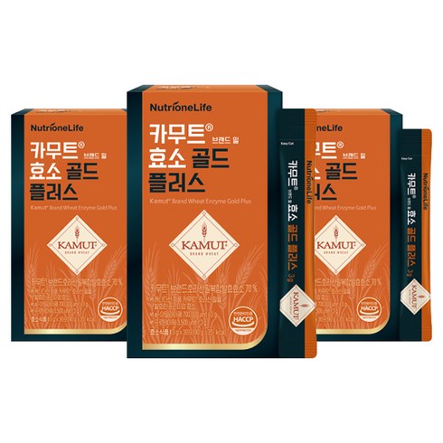 뉴트리원 카무트 브랜드 밀 효소 골드 플러스 30p, 90g, 3개