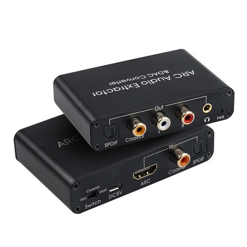 광컨버터 - 컴스 HDMI ARC 오디오광 컨버터 DAC 디지털 아날로그 사운드 추출기 변환기, TB747