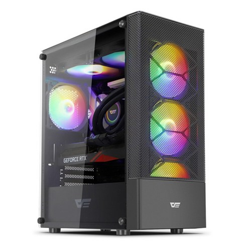 다크플래쉬케이스 - darkFlash 강화유리 PC 케이스 DK200 RGB ADVANCED, 1개