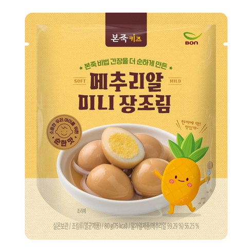 본죽키즈장조림 - 베이비본죽 키즈 메추리알 미니 장조림, 80g, 1개