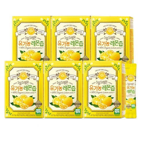 홀베리 1일1레몬 유기농 레몬즙 14p, 350g, 6개