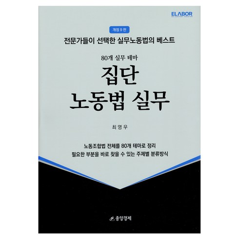 개별노동법실무 - 집단 노동법 실무, 최영우, 중앙경제