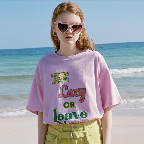 로라로라 여성용 BE LAZY OR LEAVE 티셔츠 TS-20322