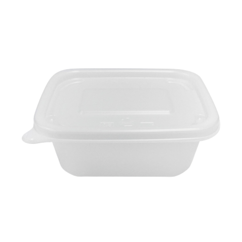 투고팩 사각 죽 일회용용기 + 뚜껑 세트 400ml G-400, 1개, 300세트