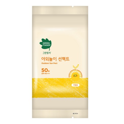 그린핑거선팩트 - 그린핑거 유아용 야외놀이 선팩트 리필 SPF50+ PA++++, 16g, 1개