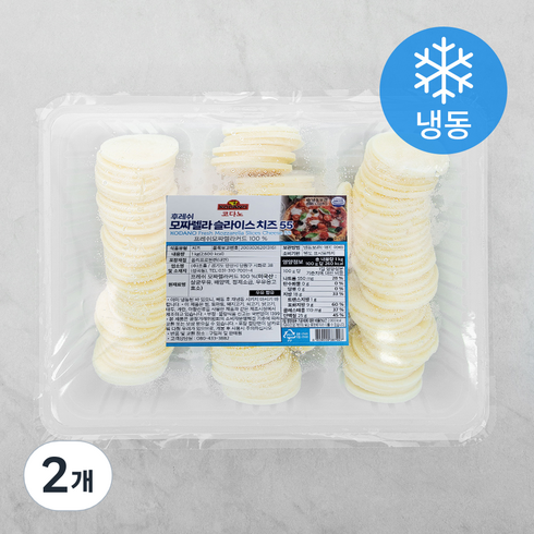 모짜렐라슬라이스 - 마또네 후레쉬모짜슬라이스치즈 (냉동), 1kg, 2개