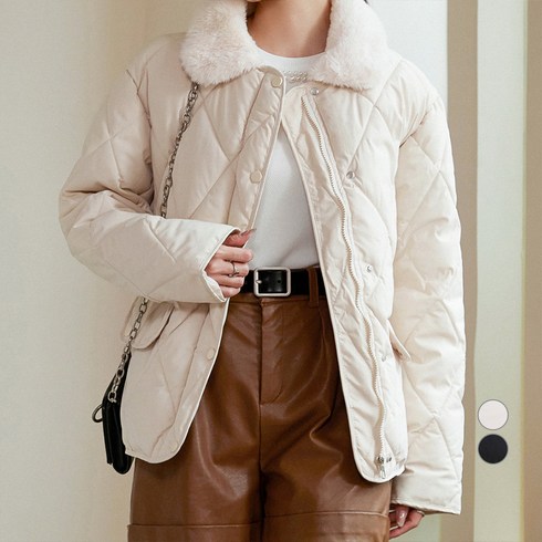 2023년 가성비 최고 여성퀼팅점퍼 - 아피나르 여성용 퍼 카라 퀼팅 패딩 자켓