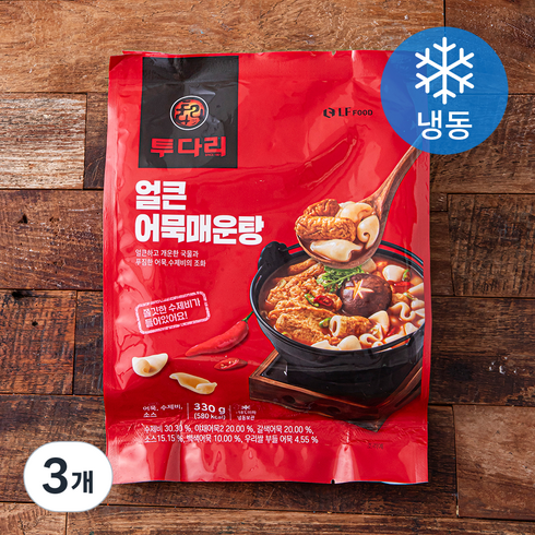 투다리 얼큰 어묵매운탕 (냉동), 330g, 3개