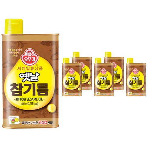 오뚜기 옛날 참기름 450ml, 6개