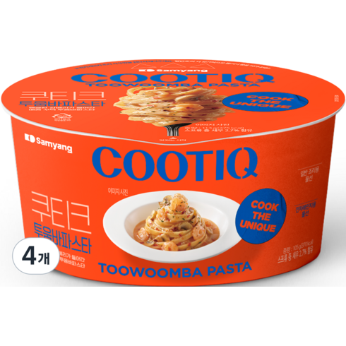 쿠티크 삼양 큰컵 투움바 파스타 105g, 4개