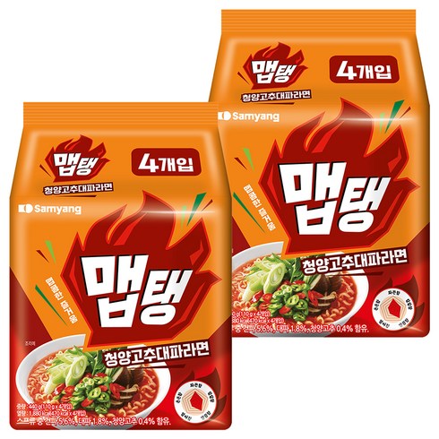 맵탱라면 - 맵탱 청양고추대파라면 110g, 8개